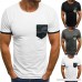 MISYAA T Shirts for Men Camouflage Patchwork Pocket Short Sleeve Tank Top Breathable Sport Tee Activewear Mens Tops White B07PFT6G6X